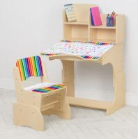 Дитяча регульована парта зі стільчиком растишка Bambi B 2071-77-1 (UA) / колір Олівці венге сетло - корич**