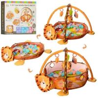 Дитячий килимок-манеж Левеня 3 в 1 з кульками 63571