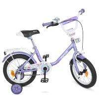 Велосипед дитячий двоколісний PROFI Y1483 Flower 14 дюймів фіолетовий **