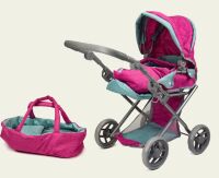 Коляска-трансформер дитячий для ляльок Melogo 9346-Rose рожеве з м'ятним