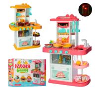 Дитячий ігровий набір інтерактивна кухня велика Limo Toy 889-153-154 вода в крані звук, світло два кольори