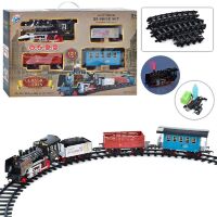 Залізниця YY-514 довжина колії 420 см, локомотив, вагон 3 штуки, звук, світло, дим, від акумулятора