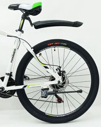 Велосипед гірський спортивний S200 HAMMER колеса 29 дюймів рама алюміній біло-зелений