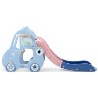 Дитяча пластикова гірка BAMBI L-CC01-4 Машинка з баскетбольним кільцем синя**