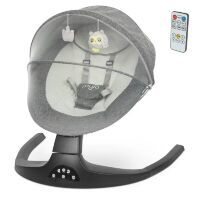 Дитяча электрокачель-шезлонг Заколисуючий центр ME 1074 MYLA Gray Linen сірий **