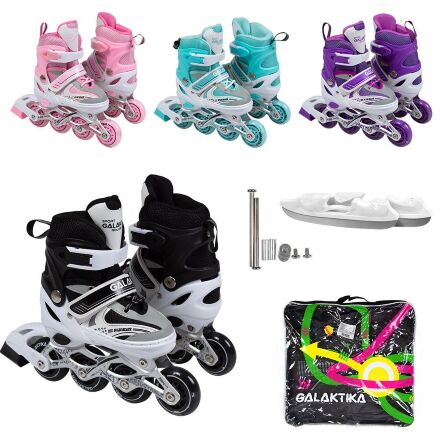 Ролики розсувні 3в1 RS-0032 розмір S (29-33) рама алюміній в сумці / 4 кольори