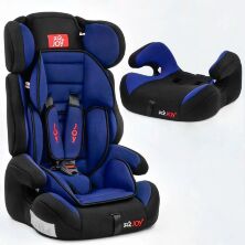Автокрісло дитяче універсальне з Бустером JOY E 1405 група 1-2-3 / вага дитини 9-36 кг / синє