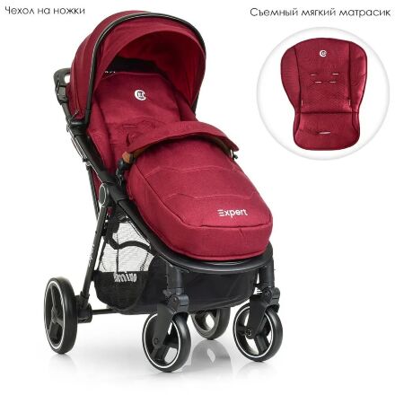 Прогулянкова коляска дитяча El Camino ME 1022L Expert Deep Red червоний**
