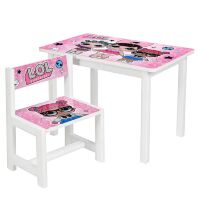 Дитячий стіл зі стільчиком Bambi BSM1-40 LOL білий**