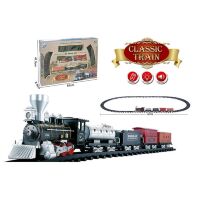 Дитяча Залізниця YY-524 розмір 191-87см, локомотив, вагон 4 штуки, звук, світло, на батарейках