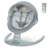 Дитяча электрокачель-шезлонг Заколисуючий центр ME 1074 MYLA Soft Mint сірий з зеленим **