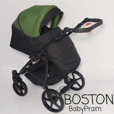 Універсальна Всесезонна Дитяча коляска Трансформер 2в1 BOSTON з Люлькою і підсклянником. Льон Хакі