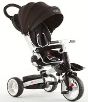 Дитячий велосипед триколісний складаний Crosser MODI T-600 ROSA алюмінієвий з поворотним сидінням чорний