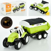 Трактор із причепом 43 см на батарейках 397 їздить / світлові та звукові ефекти / гумові колеса