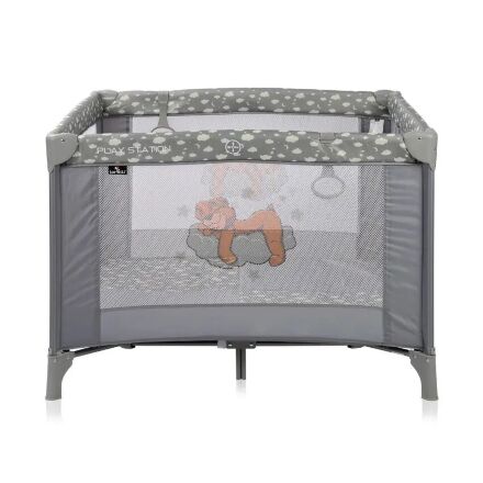 Манеж-ліжко Lorelli Play Station Grey Clouds сірий
