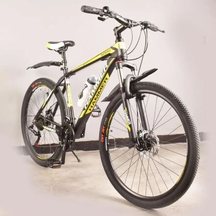 Велосипед гірський спортивний S200 HAMMER колеса 29 дюймів рама алюміній чорно-жовтий