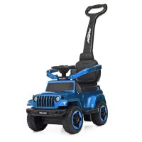 Дитяча каталка толокар штовхач Машинка Bambi 2в1 M 4288S-12 з батьківською ручкою / автопокраска синій**