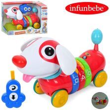 Розвиваюча іграшка на радіокеруванні Собака Infunbebe (28см, музика, звук, світло, їздить, на батарейці) LSC99