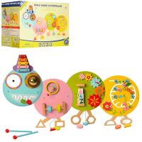 Дерев'яна іграшка Ігровий розвиваючий центр Бизиборд MD 1563 "Гусениця" ксилофон шестерні лабіринт **