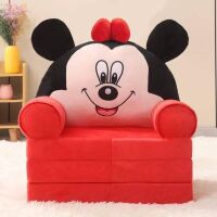 Дитяче м'яке крісло-диван-трансформер для дівчинки плюшеве у вигляді "Мінні мауса"