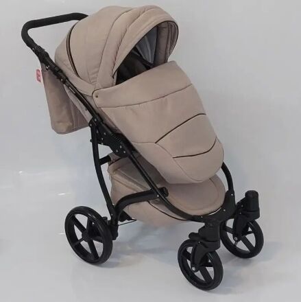 Універсальна Всесезонна Дитяча коляска Трансформер 2в1 BOSTON з Люлькою і підсклянником. Льон Бежева