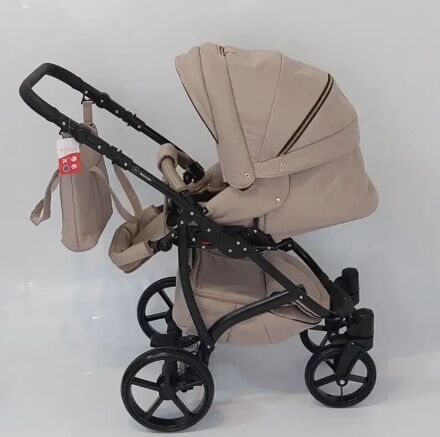 Універсальна Всесезонна Дитяча коляска Трансформер 2в1 BOSTON з Люлькою і підсклянником. Льон Бежева