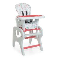 Стільчик для годування BAMBI M 0816 Трансформер зі столиком Flowers Pink рожевий**