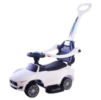 Дитяча каталка-толокар 2 в 1 651-1 батьківська ручка музика підставка для ніг білий