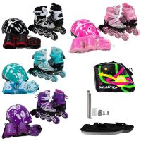 Ролики дитячі розсувні RS-0033 розмір S (29-33) з захистом (шолом, налокітники наколінники) в сумці / 4 кольори