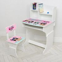 Парта дитяча зростаюча 904-146(UA) зі сульчиком, LOL**