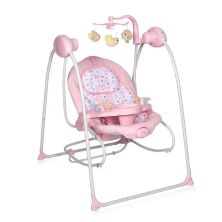 Дитяче крісло-качалка шезлонг-гойдалки Lorelli (Bertoni) Tango Pink рожева
