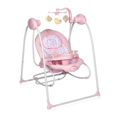 Дитяче крісло-качалка шезлонг-гойдалки Lorelli (Bertoni) Tango Pink рожева