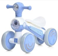 Дитяча каталка толокар M 5729-12 Мотоцикл з музикою та світлом / блакитний