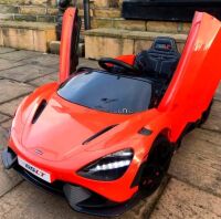 Дитячий електромобіль Машина Спорткар McLaren M 5726EBLR-3 шкіряне сидіння, 4 мотори, червоний