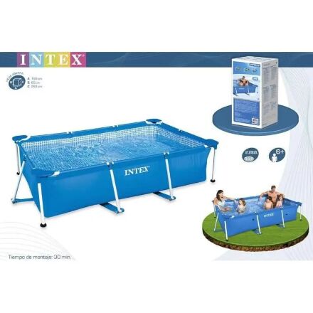 Каркасний прямокутний басейн INTEX 28271/розмір 260-160-65 см/об'єм 2300л
