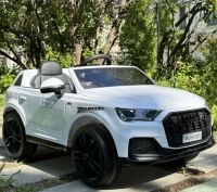 Дитячий одномісний електромобіль Джип M 5796EBLR-1 Audi 2 мотора, м'яке сидіння, MP3, USB, білий