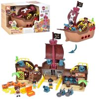 Ігровий набір "Піратський корабель" (корабель, 4 фігурки піратів, звук, на батарейках) GB0509