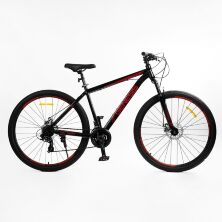 Спортивний велосипед 29 дюймів Corso Genesis GN-29867 Saiguan 21 швидкість чорно-червоний