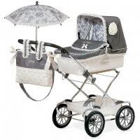 Коляска для ляльок складна DeCuevas 82000 Лялькова класична коляска з сумкою і парасолькою серії Reborn