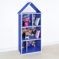 Будиночок стелаж полку Дитяча дерев'яна для іграшок і книг H 2020-22-2 "Щенячий патруль" синя для хлопчика**