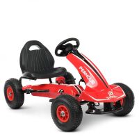 Дитячий педальний спортивний карт веломобіль на педалях Bambi kart М 4574-3 на надувних колесах / червоний**