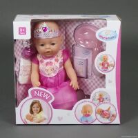 Пупс функціональний 8009-442 з аксесуарами, в коробці