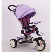 Дитячий велосипед триколісний складаний Crosser MODI T-600 ROSA алюмінієвий з поворотним сидінням фіолетовий