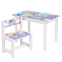 Дитячий стіл зі стільчиком Bambi BSM1-05 Слоник білий**