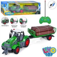 Трактор 20см на р/к з причепом 20см на радіо-керуванні M 5013 на акумуляторі / світлові ефекти