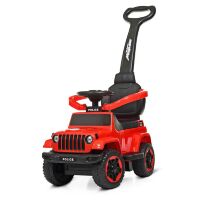 Дитяча каталка толокар штовхач Машинка Bambi 2в1 M 4288-3 з батьківською ручкою / колір червоний**