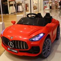 Дитячий електромобіль M 5858EBLR-3 Мерседес шкіряне сидіння, 4 мотори, червоний