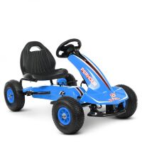 Дитячий педальний спортивний карт веломобіль на педалях Bambi kart М 4574-4 на надувних колесах / синій**