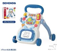 Дитячі ходунки штовхач "Перші кроки" 368-16 Музична каталка з ігровим центром / на батарейках / сині