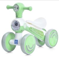Дитяча каталка толокар M 5729-5 Мотоцикл з музикою та світлом / зелений